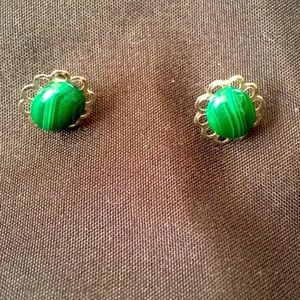 Malachite earrings